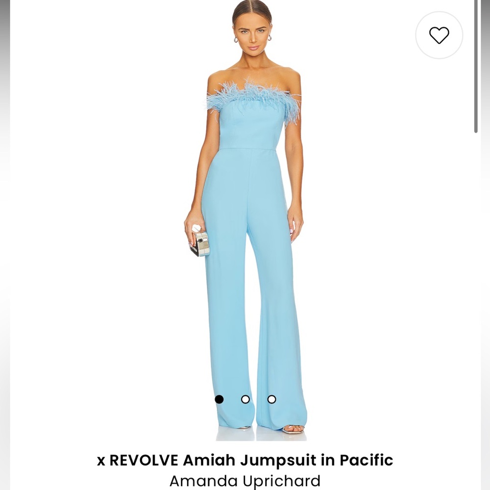 REVOLVE Amiah Jumpsuit in Pacific Blue Feather Jumpsuit